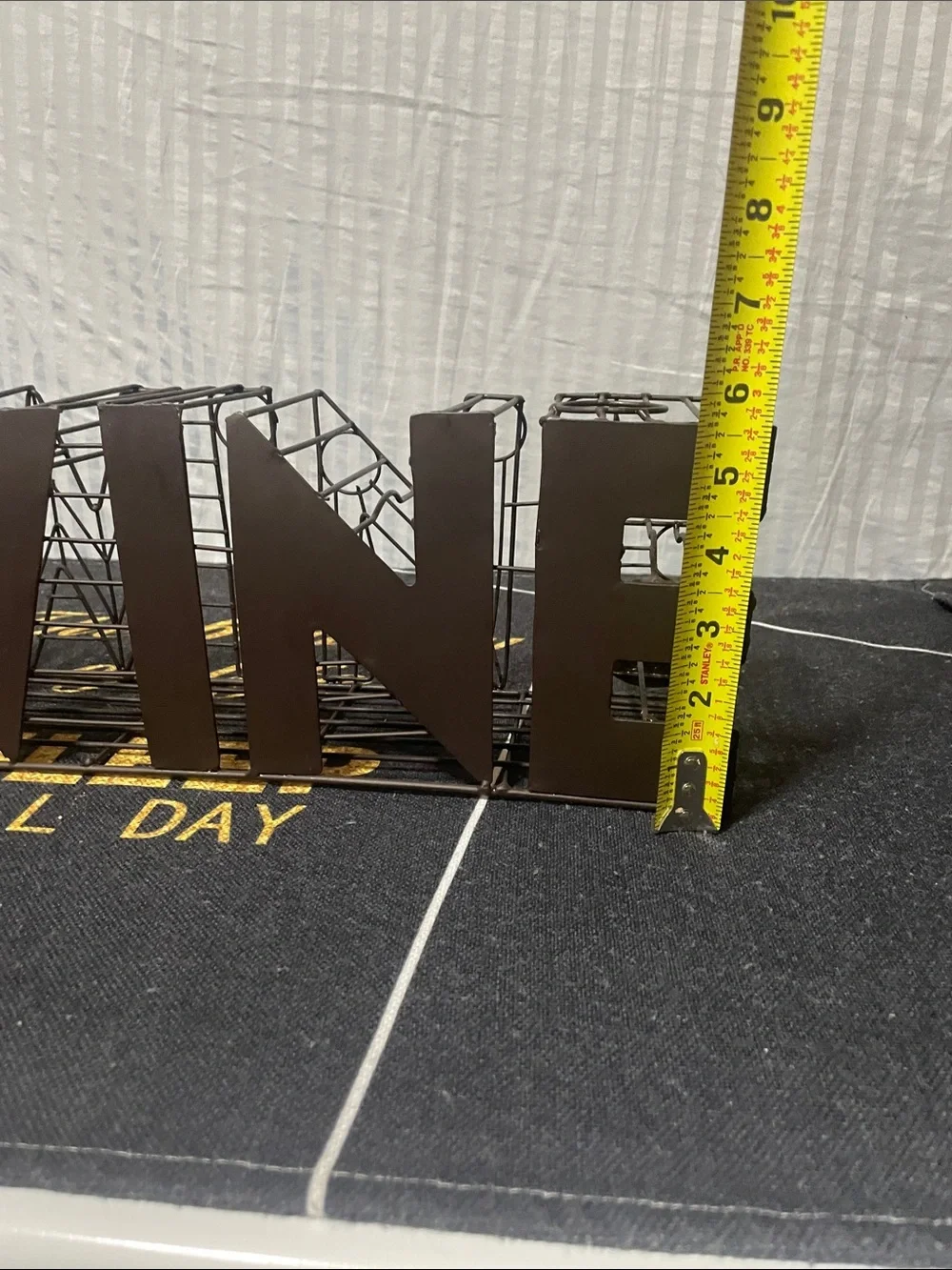 WINE cork holder  - Brown Metal